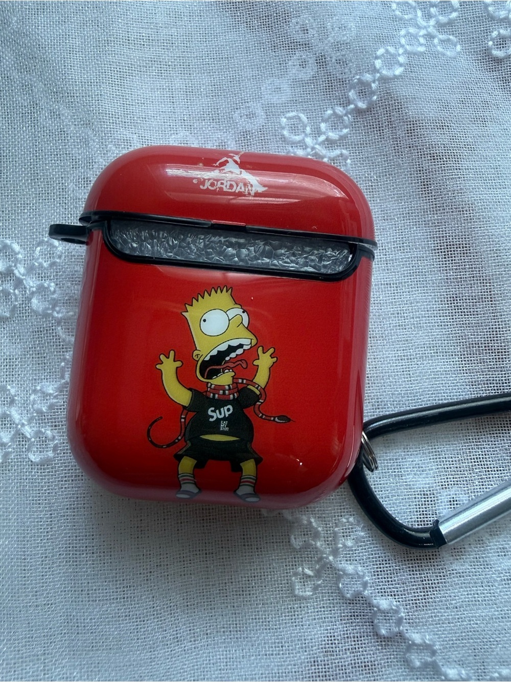 Red Cartoon Bart AirPods Case Protective Cover